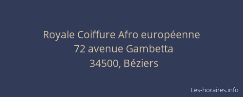 Royale Coiffure Afro européenne