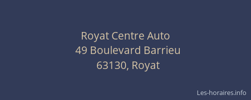 Royat Centre Auto