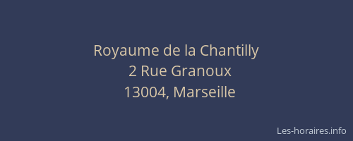 Royaume de la Chantilly
