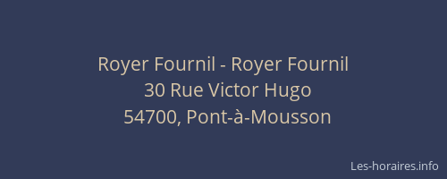 Royer Fournil - Royer Fournil