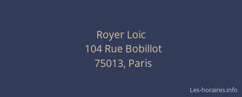 Royer Loic