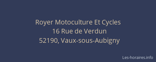Royer Motoculture Et Cycles