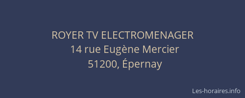 ROYER TV ELECTROMENAGER