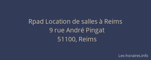 Rpad Location de salles à Reims