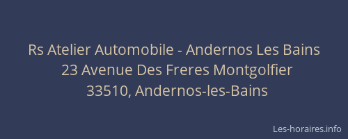 Rs Atelier Automobile - Andernos Les Bains