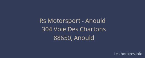Rs Motorsport - Anould