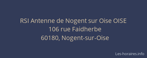 RSI Antenne de Nogent sur Oise OISE