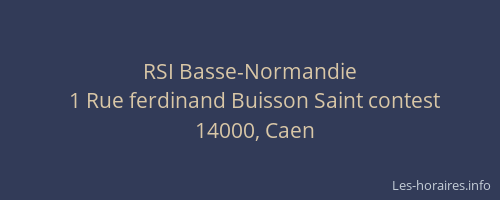RSI Basse-Normandie