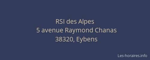 RSI des Alpes