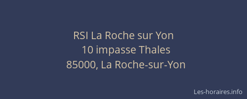 RSI La Roche sur Yon
