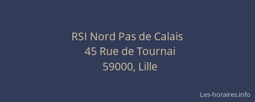 RSI Nord Pas de Calais