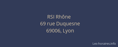 RSI Rhône