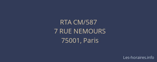 RTA CM/587