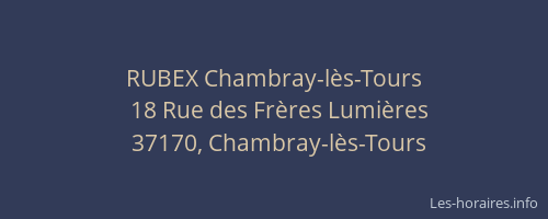 RUBEX Chambray-lès-Tours