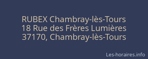 RUBEX Chambray-lès-Tours