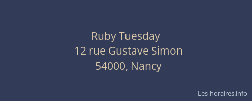 Ruby Tuesday