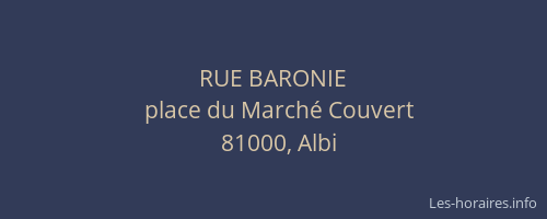 RUE BARONIE