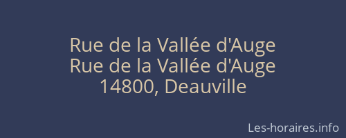 Rue de la Vallée d'Auge