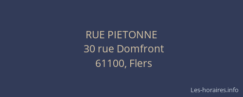 RUE PIETONNE