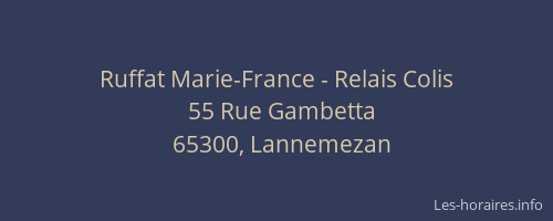 Ruffat Marie-France - Relais Colis