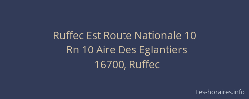 Ruffec Est Route Nationale 10