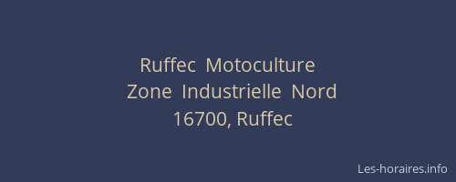 Ruffec  Motoculture