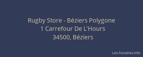 Rugby Store - Béziers Polygone