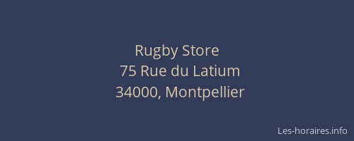 Rugby Store