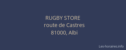 RUGBY STORE