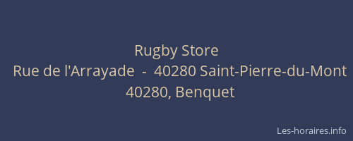 Rugby Store