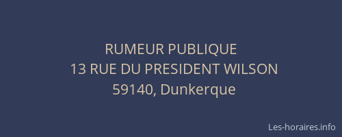 RUMEUR PUBLIQUE