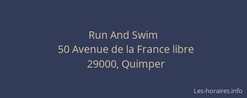 Run And Swim