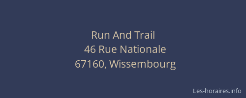 Run And Trail