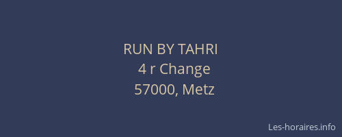 RUN BY TAHRI