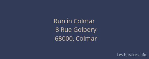 Run in Colmar