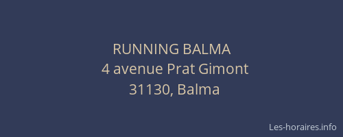 RUNNING BALMA