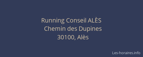 Running Conseil AL&Egrave;S