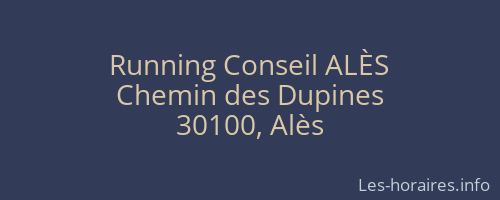 Running Conseil ALÈS