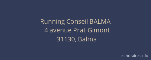 Running Conseil BALMA