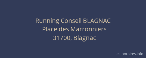 Running Conseil BLAGNAC