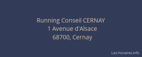 Running Conseil CERNAY