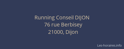 Running Conseil DIJON
