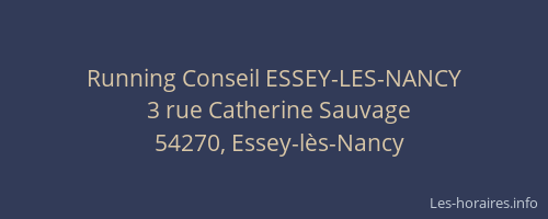Running Conseil ESSEY-LES-NANCY