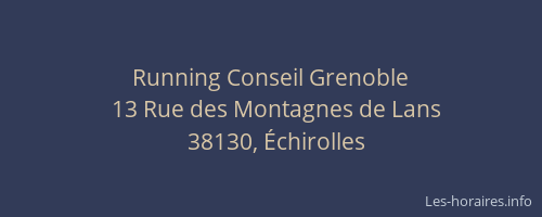Running Conseil Grenoble