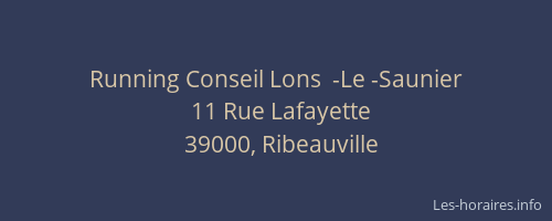 Running Conseil Lons  -Le -Saunier