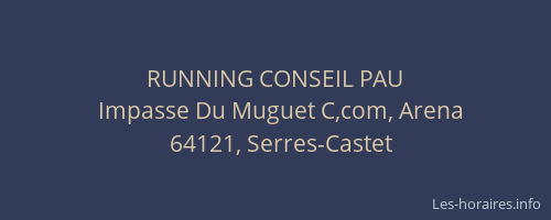RUNNING CONSEIL PAU