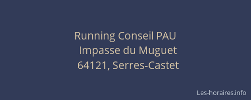 Running Conseil PAU