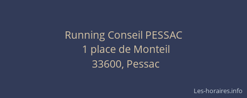 Running Conseil PESSAC
