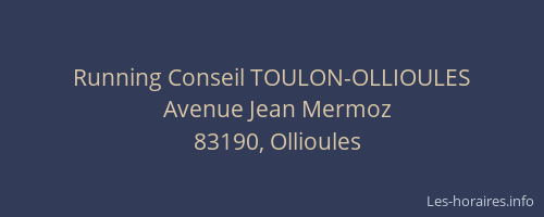 Running Conseil TOULON-OLLIOULES