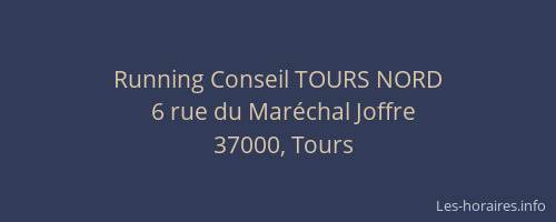 Running Conseil TOURS NORD